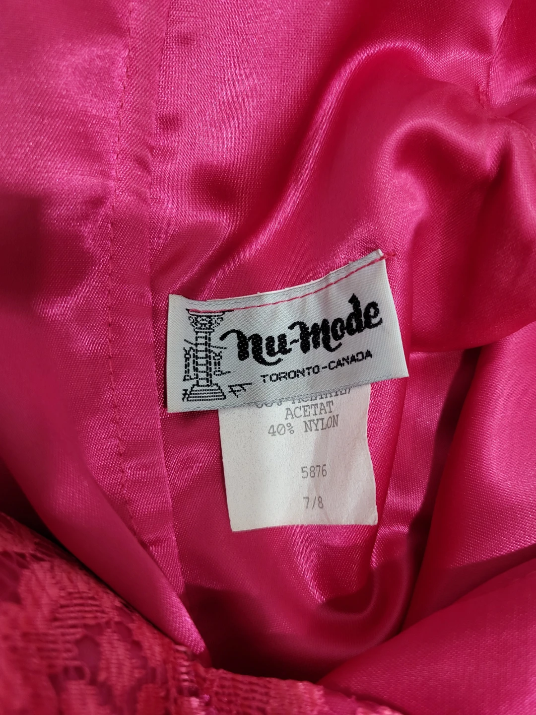 Nu-Mode Pink Lace Dress - Size 7/8
