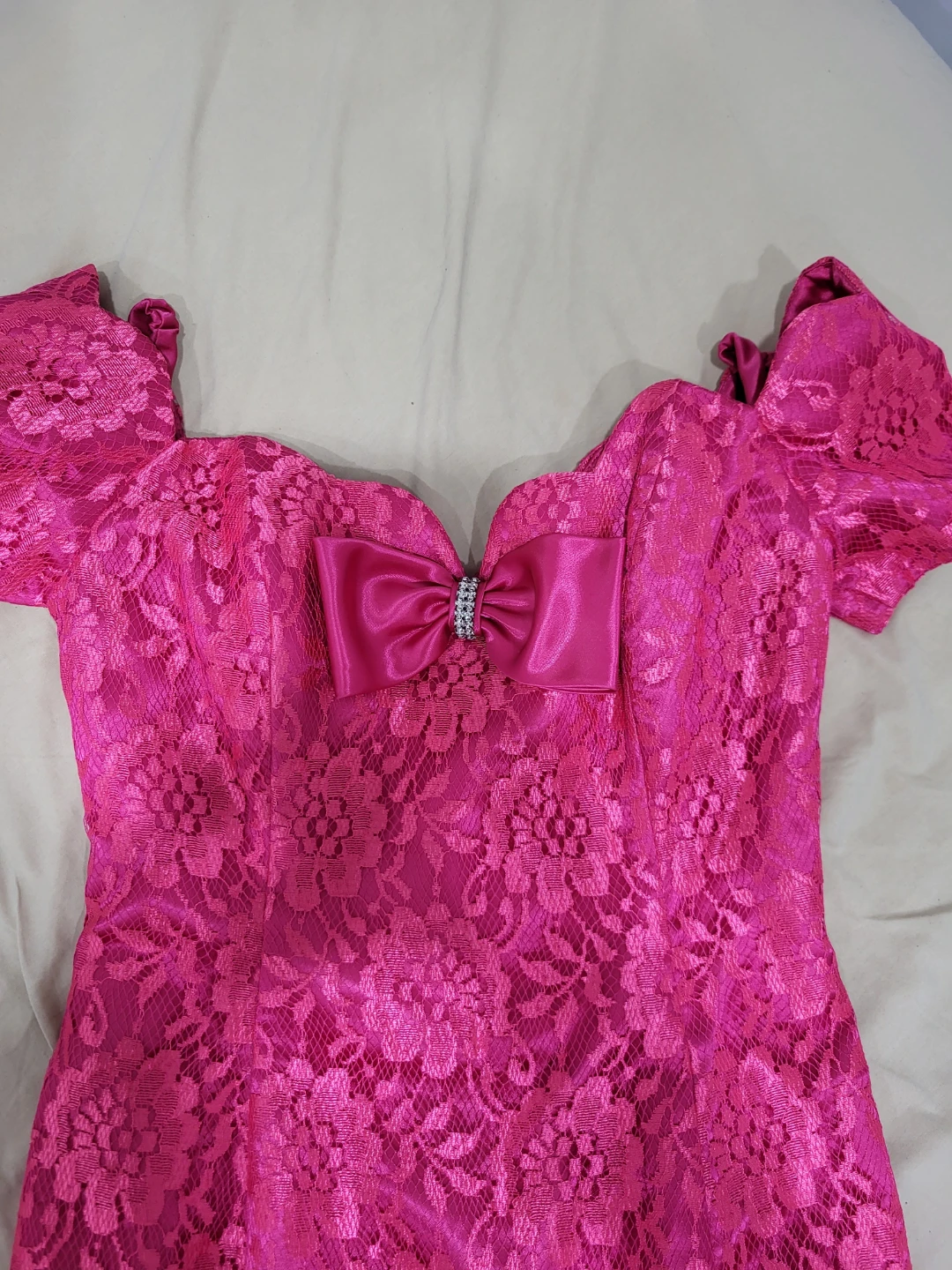 Nu-Mode Pink Lace Dress - Size 7/8 - photo 2