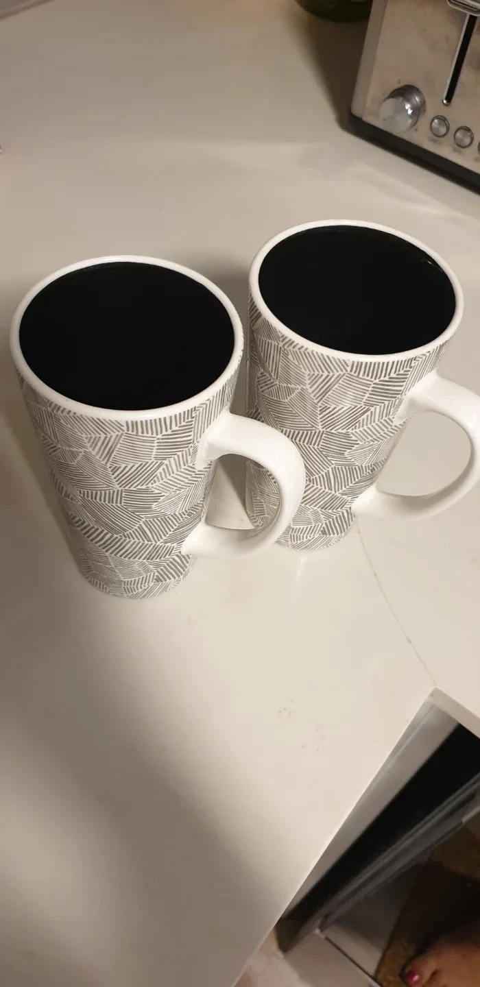 Canvas Porcelain Mugs - Set of 2