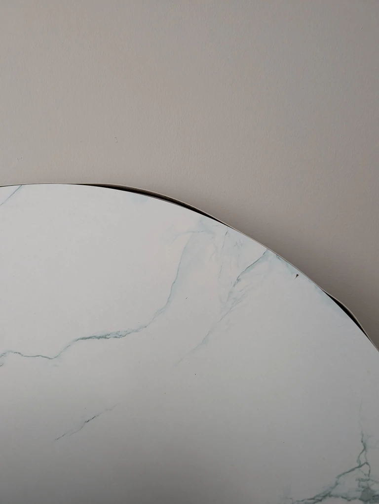 Round Bar Table - 27.6" White Marble Top - photo 5