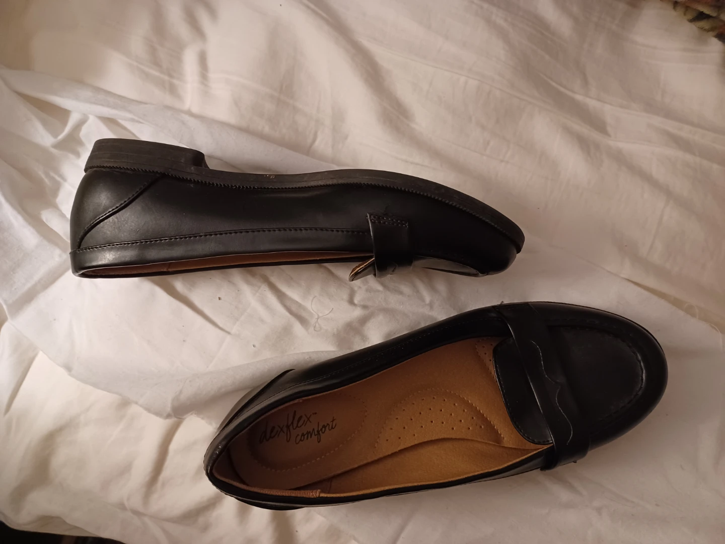 Dexflex Comfort Black Loafer Flats - Size 8