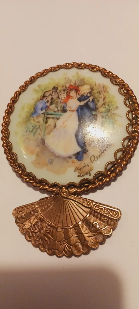 Antique Collectible Limoges France Hand Held Mirror - photo 4