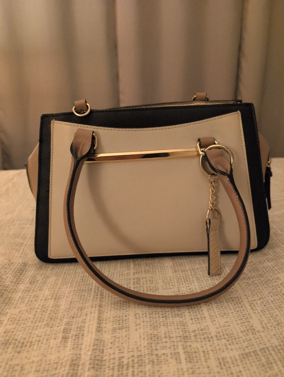 Call It Spring handbag - Black, Beige & Brown