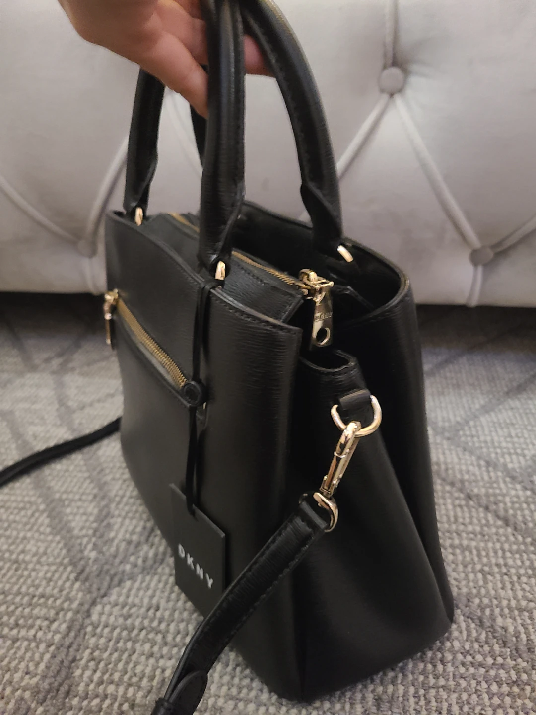 DKNY Black Leather Satchel - photo 2