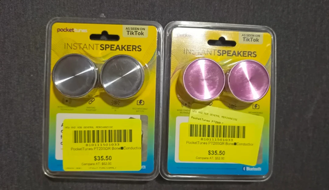 New PocketTunes PT200GR Bone Conduction Mini Speakers