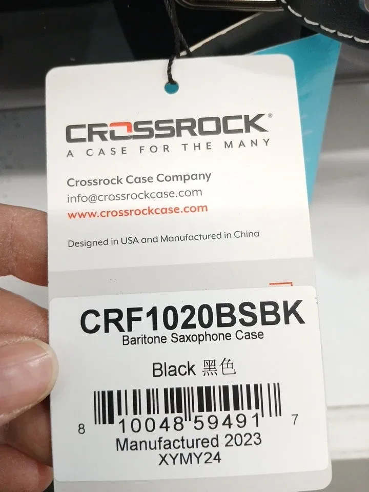 Crossrock CRF1020BS-BK Fiberglass Baritone Saxophone Case image indicator(7)