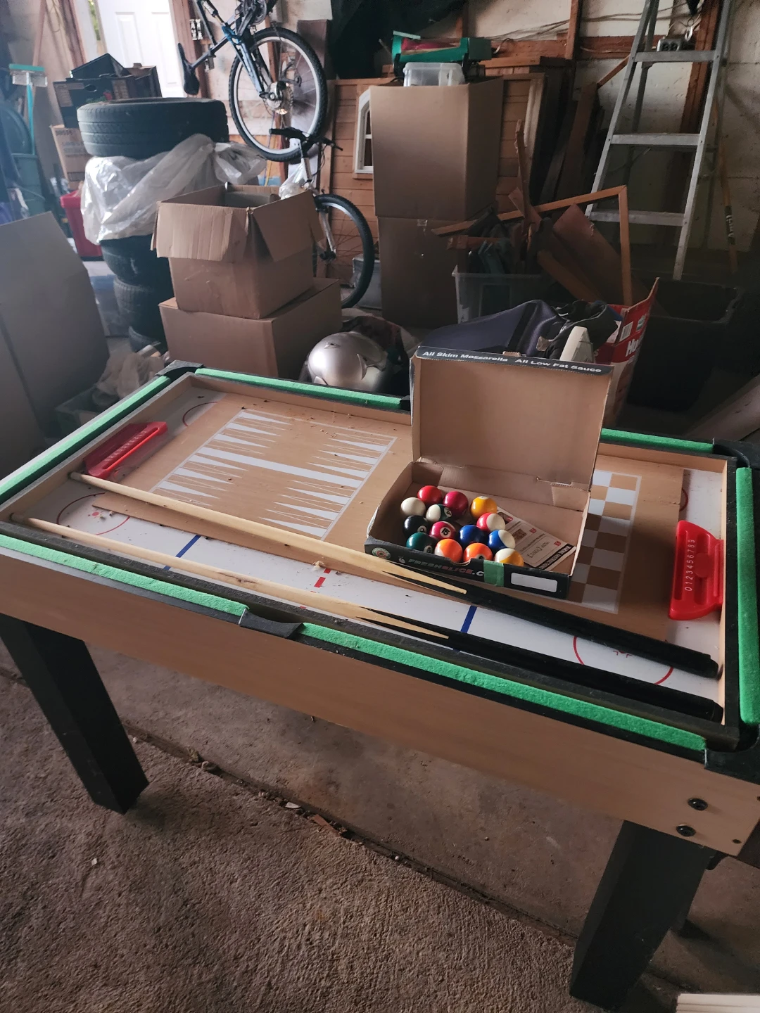 Multi-Game Table: Billiards, table Hockey, Backgammon