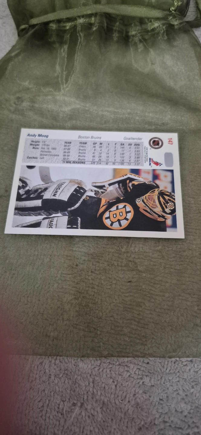 Andy Moog Boston Bruins Hockey Card - photo 2