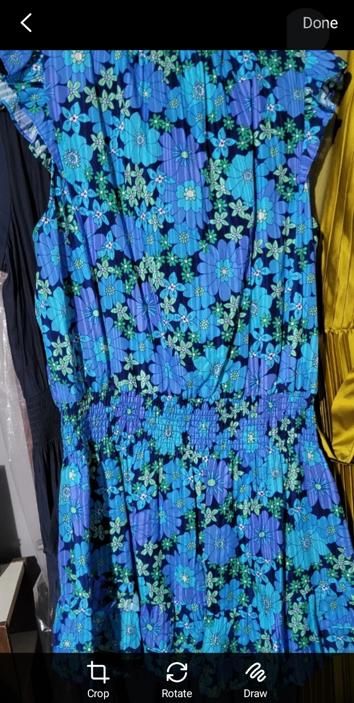 Ramy Brook Ruffled Mini Dress Blue Floral - photo 4