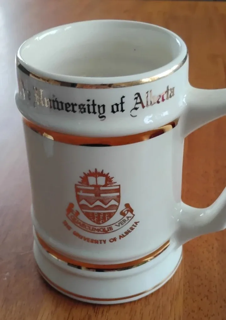 Gold Trim • University of Alberta Ceramic Mug •  #CLEANOUT