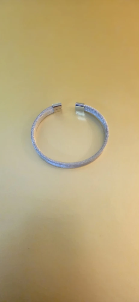 Silver Mesh Bangle Bracelet - photo 2