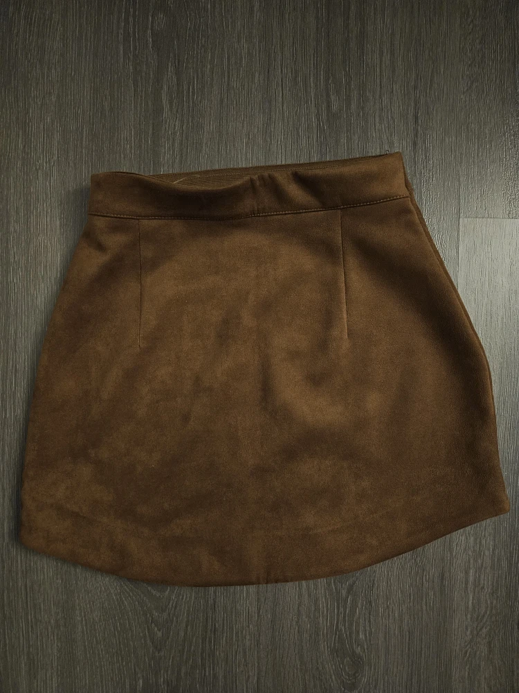 Stradivarius Brown Suede Mini Skirt - Size S - photo 2