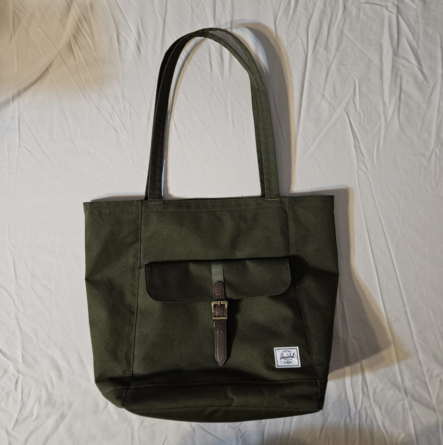Herschel Olive Green Tote Bag
