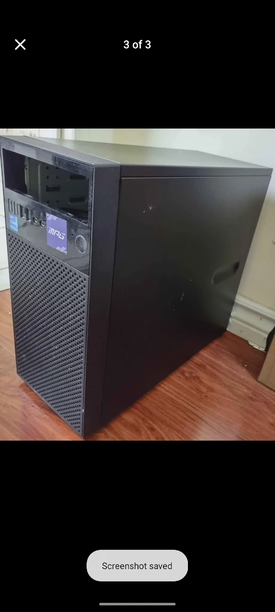 #cleanout MAG Intel Core PC Tower case only  - Black - photo 3
