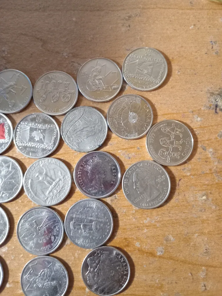 CANADIAN AND AMERICAN NON-KING CHARLES 3RD COINS image indicator(3)