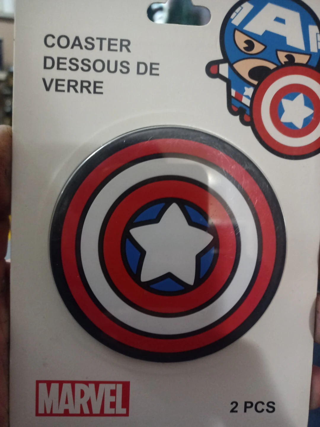 Miniso Marvel Captian America Coasters - 2 Pcs - New