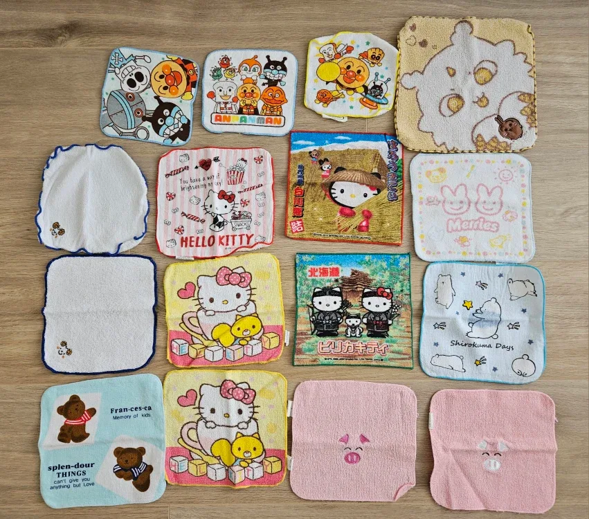 Kids Handkerchiefs - Chiikawa, Anpanman, Hello Kitty! #Cleanout
