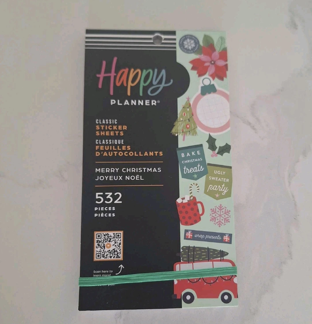 Happy Planner Merry Christmas Sticker Sheets - New