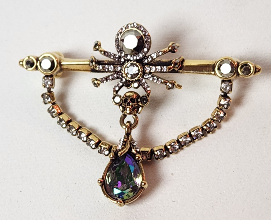 Alexander McQueen Very Rare Spider/Skull Brooch