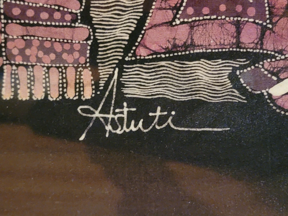 Framed Large Batik by Astuti famous artist from Indonesia - photo 3