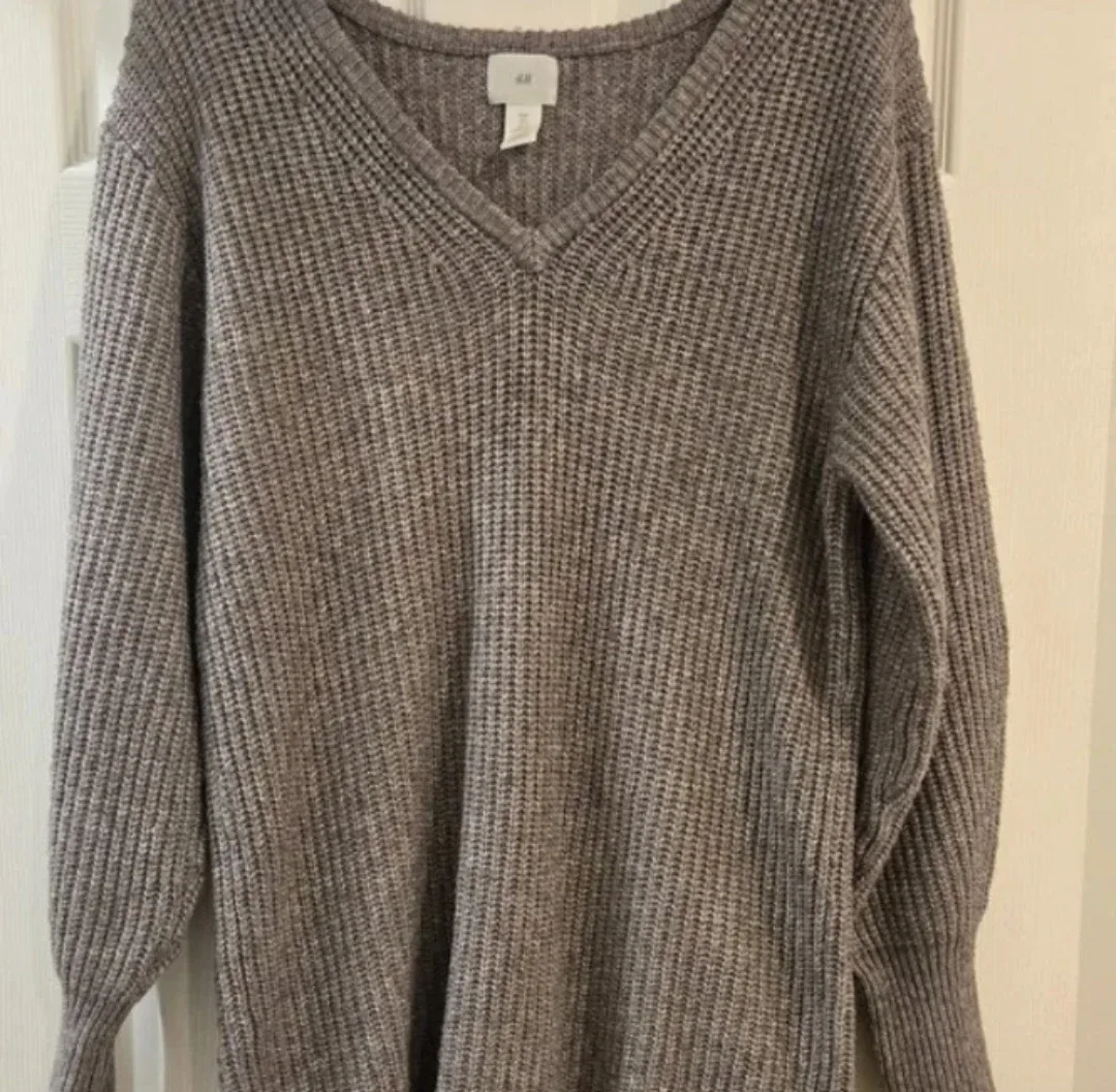 H&M Taupe Knit Sweater Dress - Size S