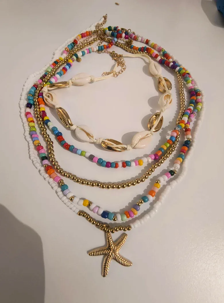 Boho Style Beaded Necklace & Bracelet Set image indicator(2)