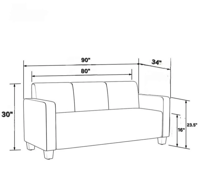 White Sofa / 3-4 Seater Sofa - photo 2