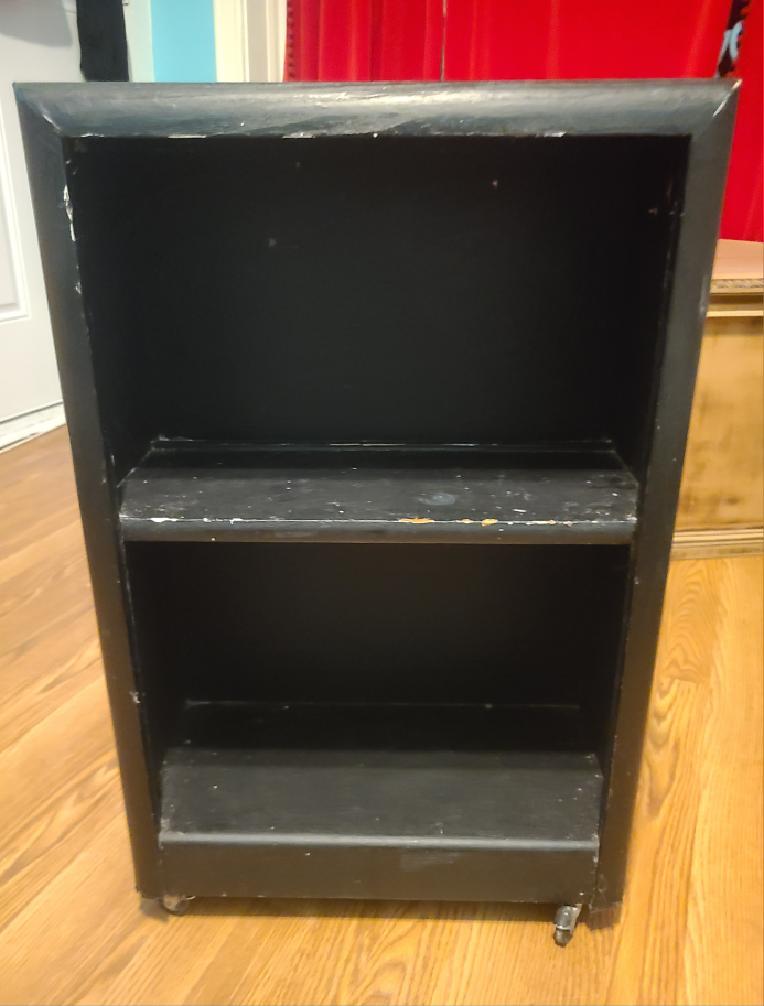 Black Rolling Shelf
