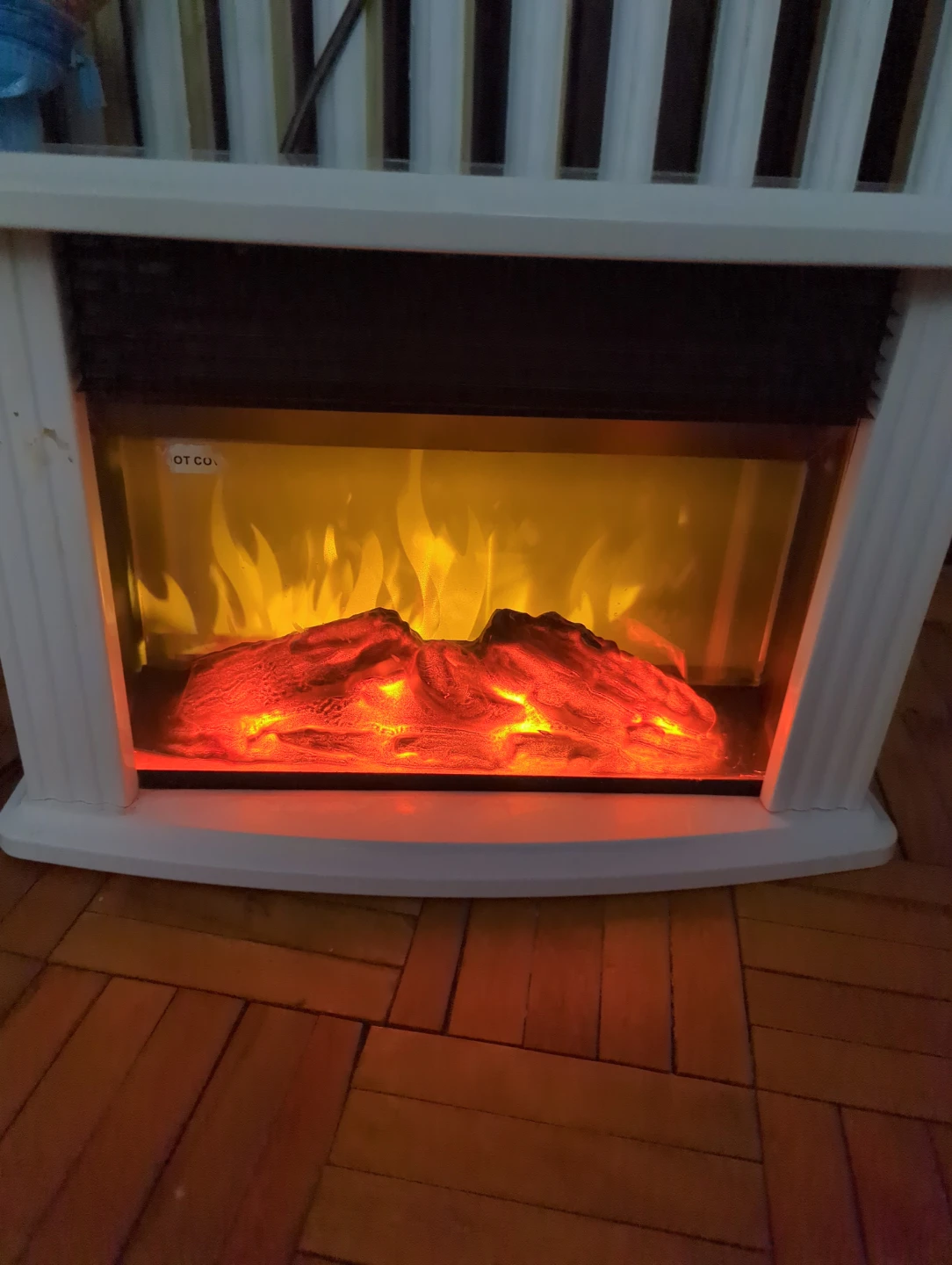 White Electric Fireplace