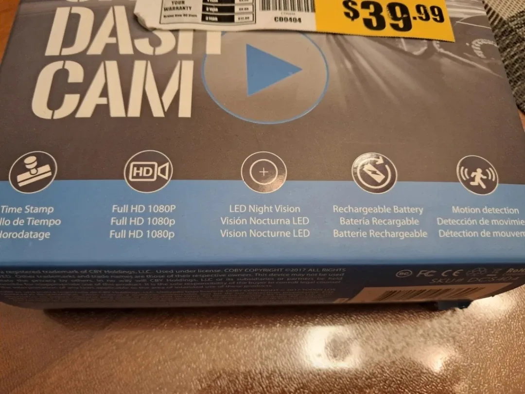 Car Dashboard Camera - New Coby DCS-404 1080P - New in Box image indicator(2)