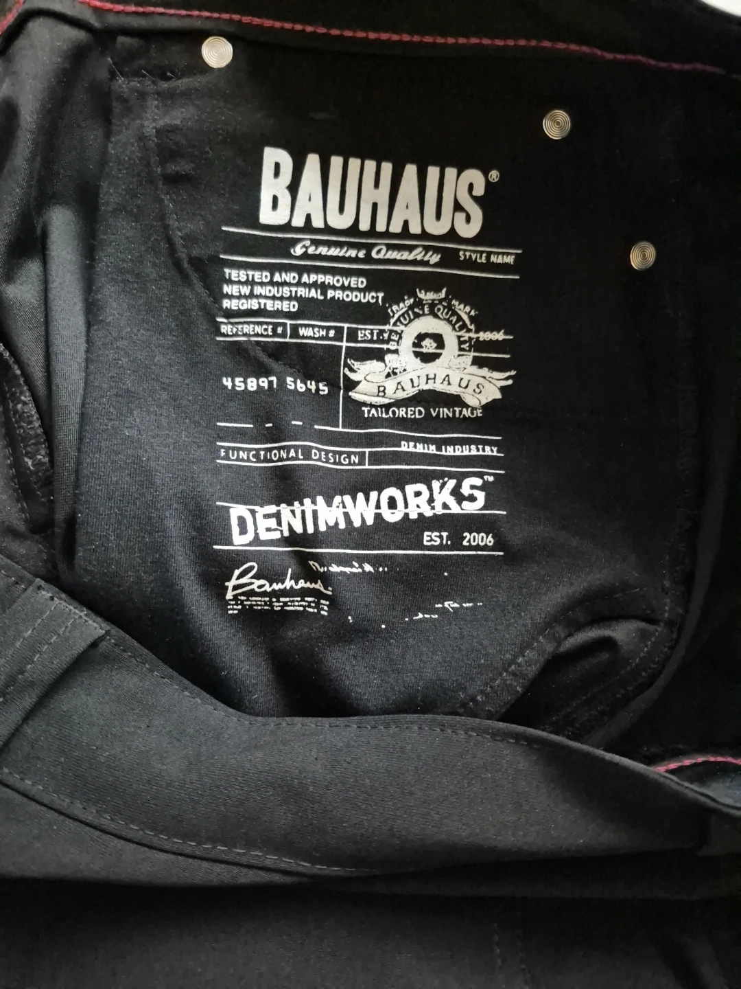 Bauhaus Denimworks Black Pants - Size M/32 - photo 3
