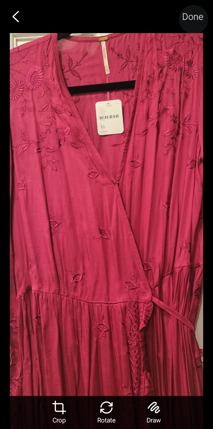 Free People Pink/Rose Embroidered Dress XL - photo 5