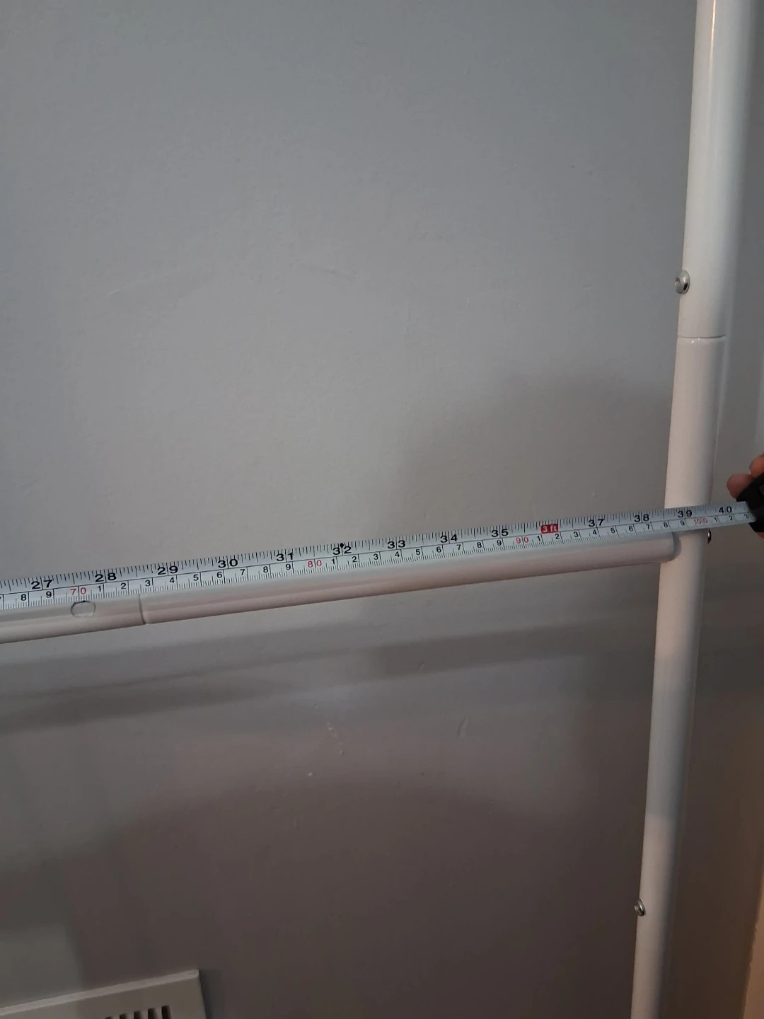 White Metal Clothes Rack with Wheels - photo 3