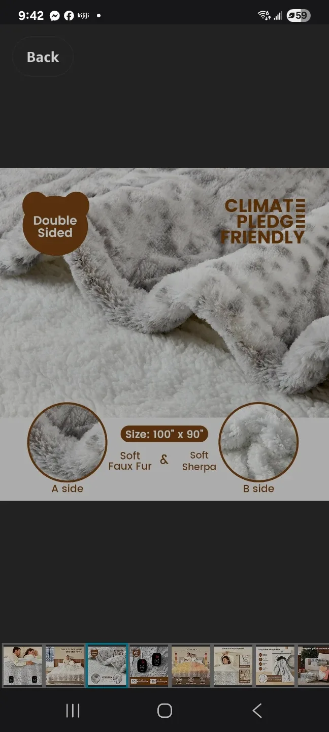 Queen/King Electric Blanket bear hug like new image indicator(3)