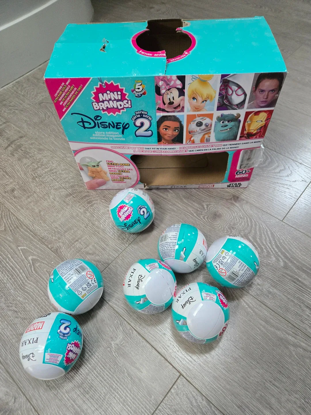Brand new 7 mini brand balls disney