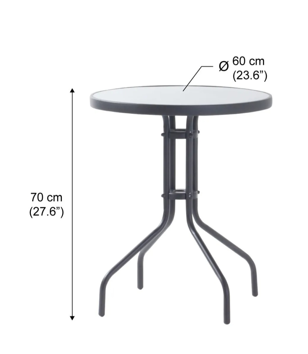Wicker Outdoor Patio Dining Set (3 items) - Brown - photo 2