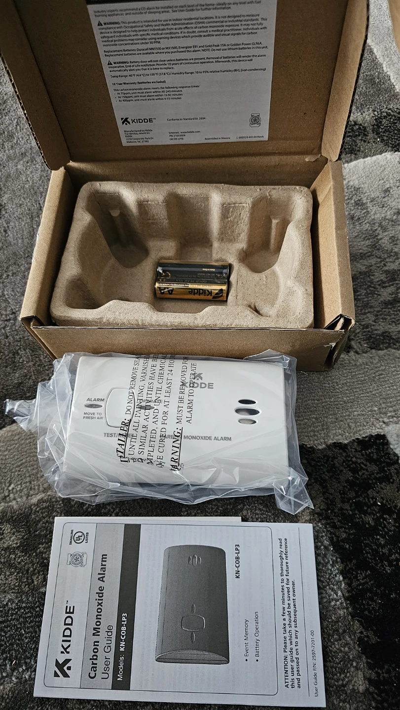 New Kidde KN-COB-LP3 Carbon Monoxide Alarm - photo 3