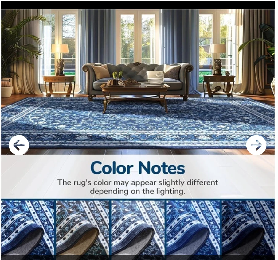 (6' x 9') Washable Area Rug - photo 2