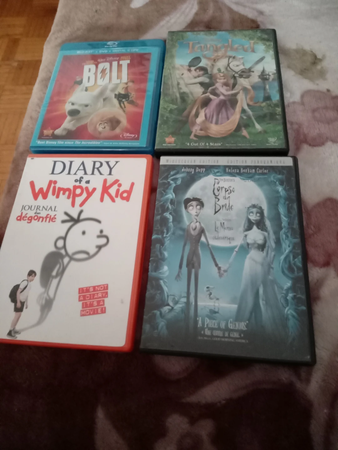 Kids' DVDs: Bolt, Tangled, Wimpy Kid, Corpse Bride - photo 2