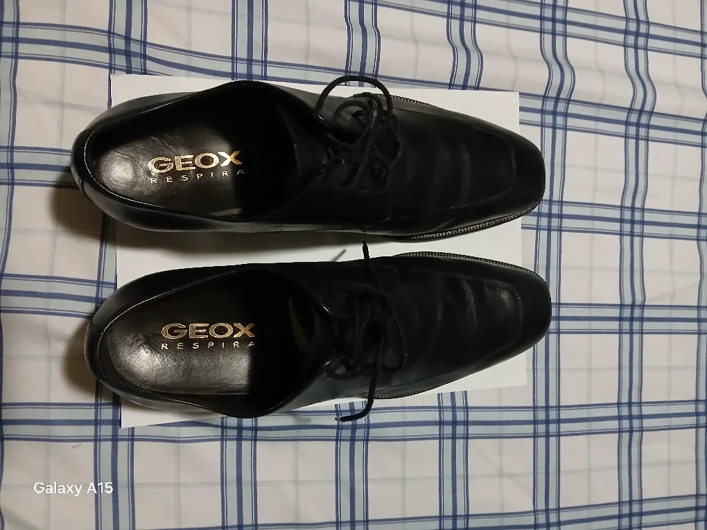 Geox Black Leather Dress Shoes