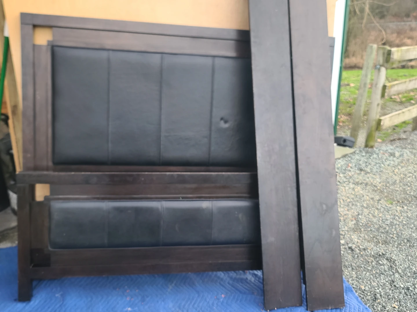Upholstered Queensize  Bedframe- Dark Brown - photo 2