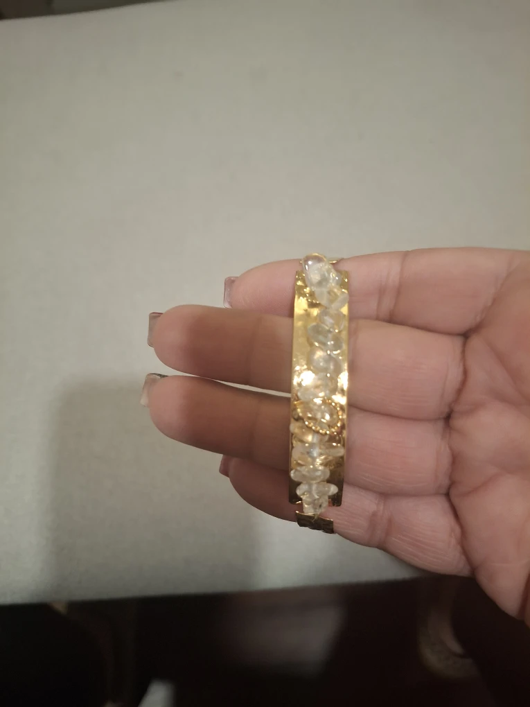 Gold Tone Bracelet with Clear Stones - photo 2
