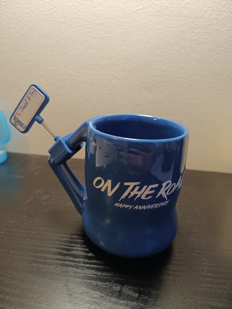 Blue "On The Road" Anniversary Mug