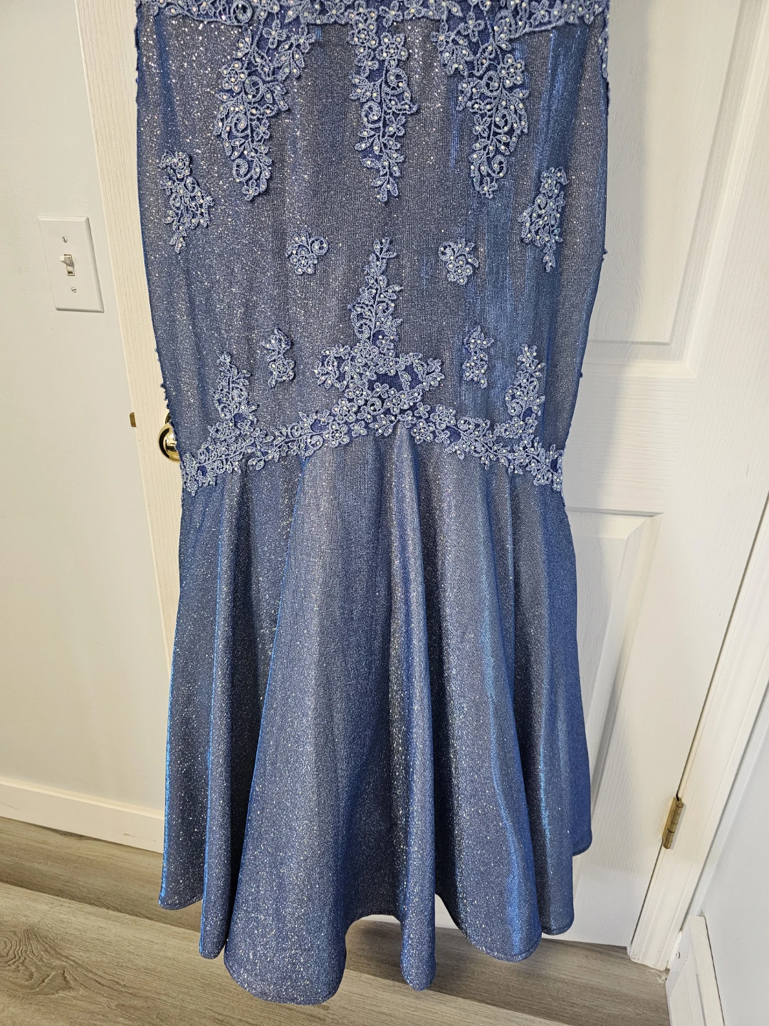 Blue Embellished party wea Dress - photo 3