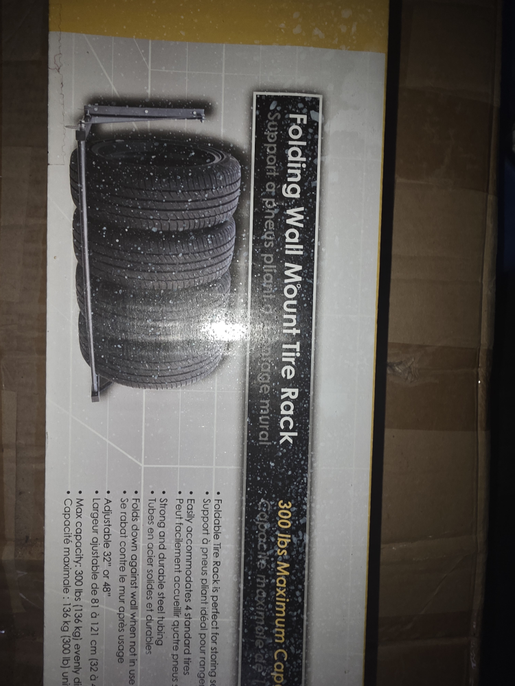 MaxWorks Folding Wall Mount Tire Rack - New in Box!