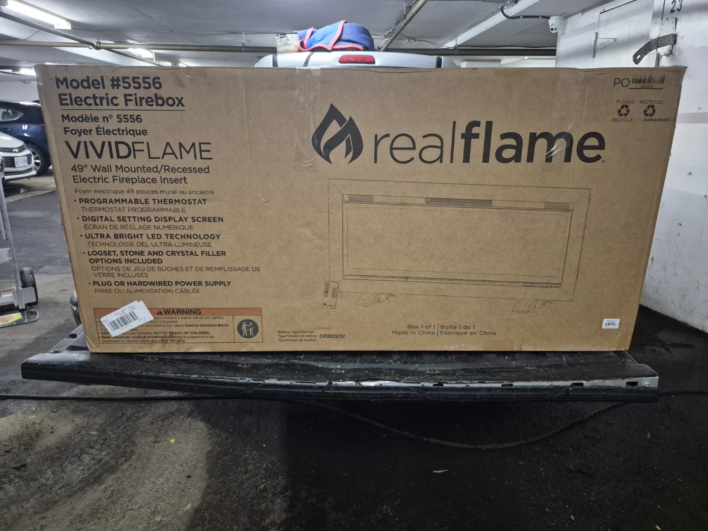 Vividflame 49" Electric Fireplace Insert - Model 5556