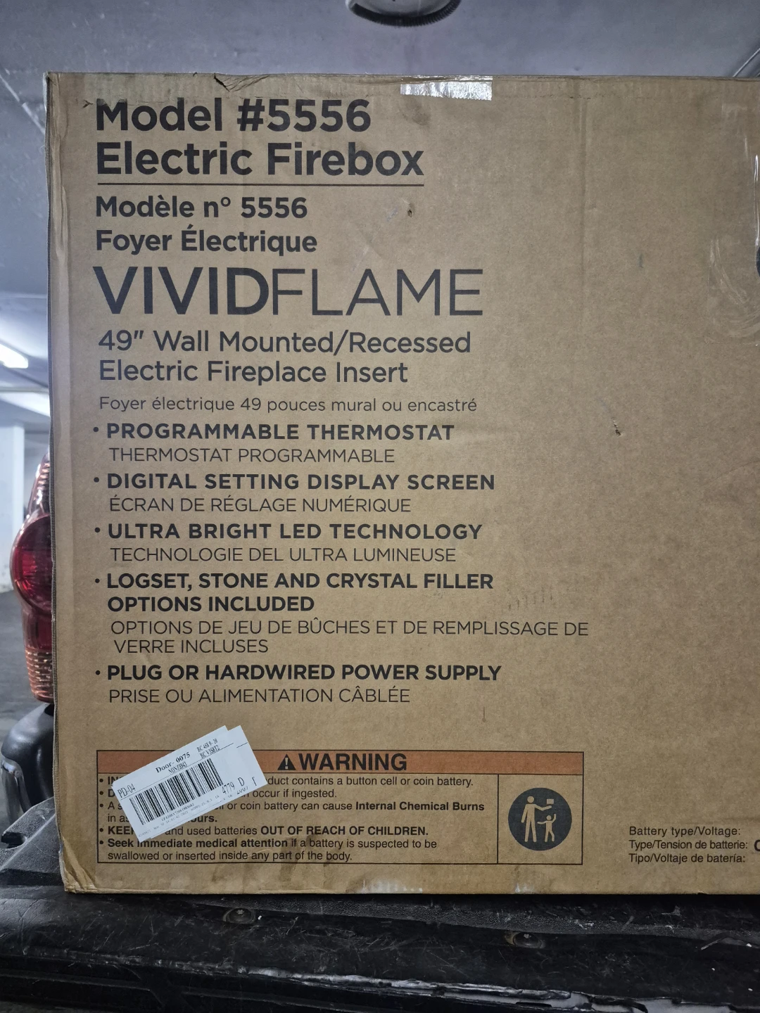 Vividflame 49" Electric Fireplace Insert - Model 5556 - photo 2