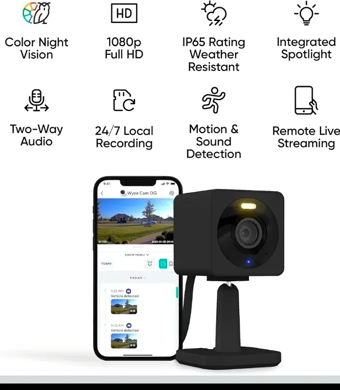 WYZE Cam OG Indoor/Outdoor 1080p Wi-Fi Smart image indicator(2)