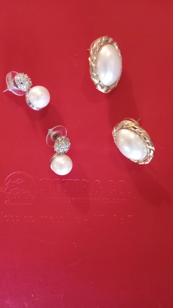 Pearl stud earrings