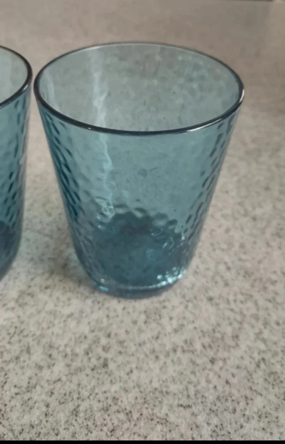 (NEW) Set of 2 Blue Textured Drinking Plastic - #Cleanout image indicator(2)